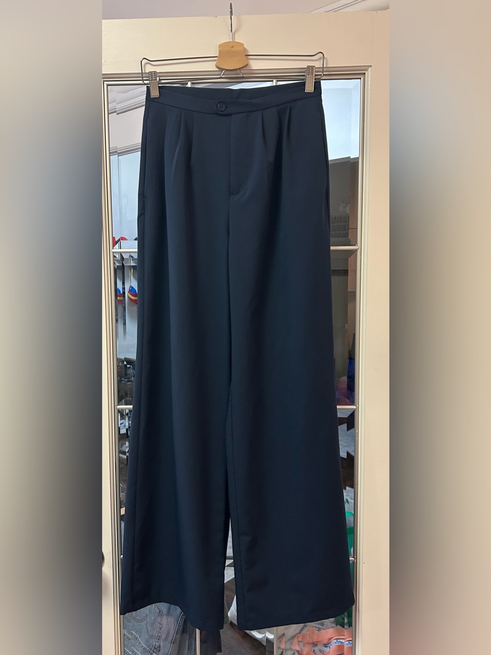 Women’s Wide-Leg Navy Dress Pants- never worn